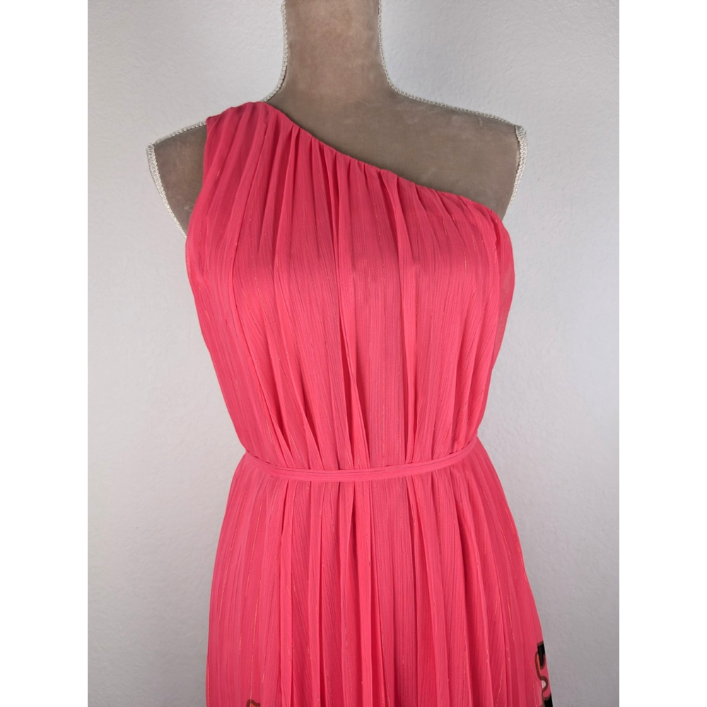 NWT Ted Baker Pinata Pink Midi Dress High Low Sz XS Tropical Resort Vacation - Picture 5 of 13